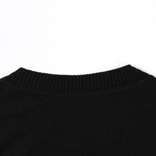 VERSACE JEANS 范思哲 奢侈品 男士黑色棉氨纶圆领长袖针织衫 B5GSA841 50208 L53 M码