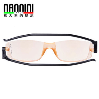 纳尼尼防蓝光老花镜男女时尚CP2-1151 进口超轻老花眼镜手机电脑护目镜黑色250度