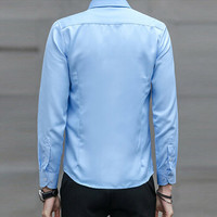 YUZHAOLIN 俞兆林 长袖衬衫男士时尚商务休闲纯色长袖衬衣2022-CS61