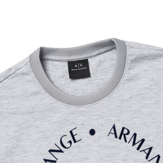 ARMANI EXCHANGE阿玛尼奢侈品男士字母针织休闲上衣8NZM87-Z9N1Z GREY-3929 S