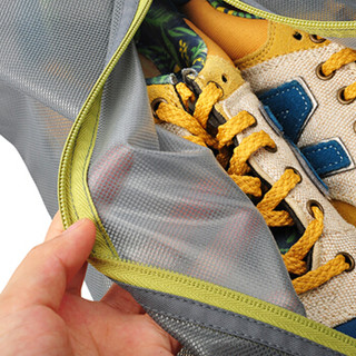 pack all复合网布鞋袋旅行便携鞋子收纳袋整理包手提鞋包防水鞋套 灰色