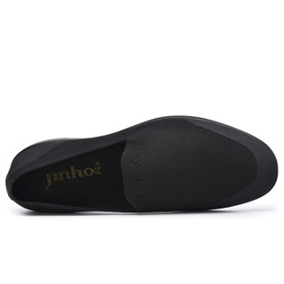 JINHOU 金猴 男士日常软面休闲舒适透气轻便帆布鞋 J2126A3 黑色 41