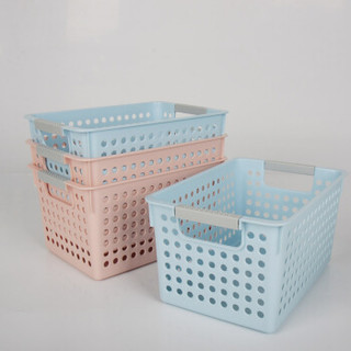 EDO 厨房收纳筐塑料篮子 5个装 长方形收纳篮桌面零食浴室收纳盒储物置物筐 TH1288