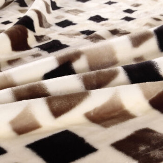 雅鹿 加厚拉舍尔毛毯 毯子多功能办公室盖毯毛毯床单午休被 吉祥如意 200*230cm±5cm（约6.6斤）