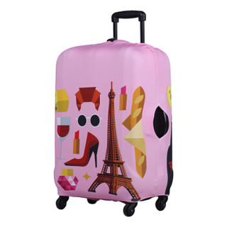 LOQI行李箱保护套 防水防雨防尘耐磨 时尚旅行拉杆箱保护套 艺术系列 巴黎标志 M码 适用于23-26英寸行李箱