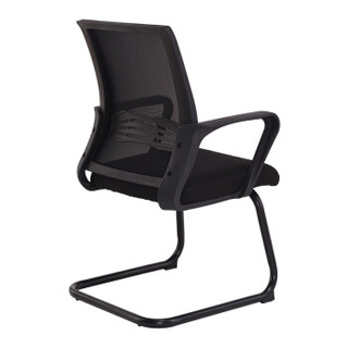 ZHONGWEI 中伟 简约办公椅家用电脑椅弓形网布椅子麻将椅-黑色