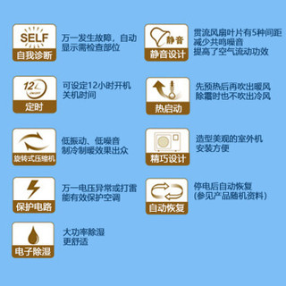 三菱电机 小1匹 3级能效 定频 壁挂式家用单冷空调(白色) MSD-DF07VD