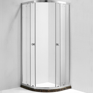 安华（ANNWA）N6F06S22-1 简易淋浴房防爆强钢化玻璃 0.9米弧扇形淋浴屏风含石基