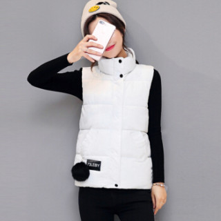 LAXJOY 朗悦 新款棉服韩版棉衣女学生棉马甲短款无袖棉袄保暖背心 LWMJ188308