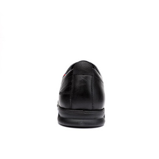 CAMEL 骆驼 男鞋商务休闲软底牛皮耐磨舒适系带 W832211060 黑色 40/250码