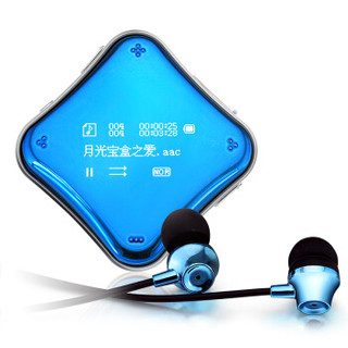 月光宝盒 MP3 F830 16G蓝色 蓝牙版 无损播放器 迷你音乐播放器 mp3学生
