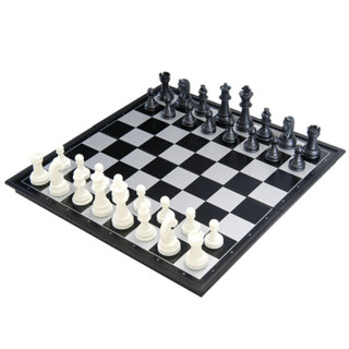 友邦（UB） 国际象棋黑白色磁性可折叠便携成人儿童学生培训教学用棋 3810B-C(中号)
