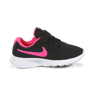 NIKE/耐克新款运动鞋儿童TANJUN(PSV)系列女童轻便网面鞋818386—061 黑色/粉色09C/26码