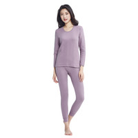 YOUR SUN 宜而爽 保暖内衣女加绒加厚圆领女士保暖套装秋衣秋裤套装 1300013126(G17/57N) CN85灰紫 M/160