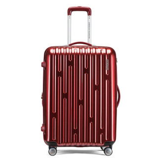 AMERICAN 26英寸商务男女大容量行李箱可扩展旅行箱 飞机轮TSA锁BI4酒红色