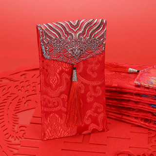 唐绣（TONSILK）创意万元布艺红包袋结婚庆用品利是封个性新年压岁红包封C008-1太阳花