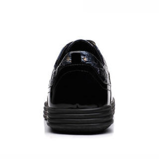 绅诺（SUROM） 商务休闲系带布洛克皮鞋 SN-6791 黑色 39