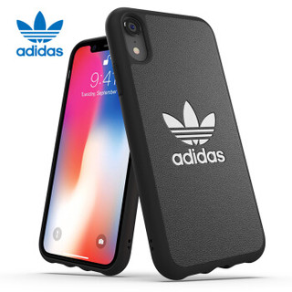 adidas（阿迪达斯）新品苹果iPhone XR 6.1英寸手机壳保护套 时尚三叶草经典系列 黑色