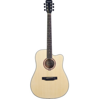 星臣（STARSUN）吉他星辰初学者男女入门民谣木吉它jita乐器升级款 41英寸DG220C-P缺角哑光原木色