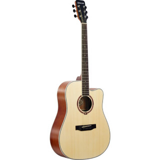 星臣（STARSUN）吉他星辰初学者男女入门民谣木吉它jita乐器升级款 41英寸DG220C-P缺角哑光原木色