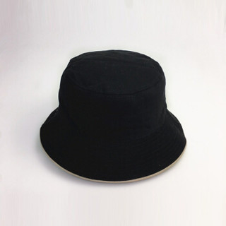 北诺（BETONORAY）渔夫帽男女通用韩版个性双面两戴渔夫帽可折叠登山太阳布帽子 卡其色+黑色 双面