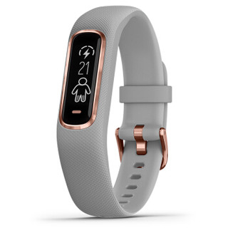 佳明（GARMIN）vivosmart 4 灰色 智能运动光学心率手环睡眠监测游泳手环来电提醒智能通知手环 标准腕带