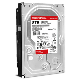 Western Digital 西部数据 红盘系列 3.5英寸NAS硬盘 8TB(5400rpm、256MB)WD80EFAX