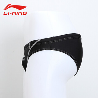 李宁 LI-NING 泳裤男士三角舒适训练竞速专业游泳裤LSSL007-1 黑色 XL