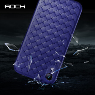 洛克（ROCK）苹果XR手机壳 iPhoneXR保护套全包透气防摔TPU硅胶软套 编织款-蓝色