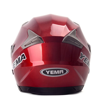 YEMA 野马 3C-627摩托车头盔男电动车安全帽女冬季半盔 四季通用 均码 红色