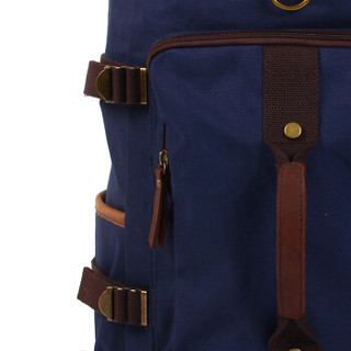 Discovery 多功能行李包帆布书包女韩版双肩包男健身背包三用旅行背包 DHF64687 蓝色
