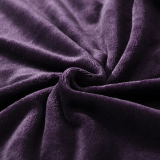 迎馨家纺 云貂绒休闲毯 加厚珊瑚绒毯子午睡空调毯四季毯法兰绒盖毯毛巾被 紫色 130*150cm