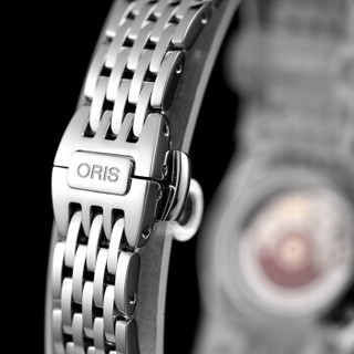 ORIS豪利时瑞士手表 文化系列艺术家日历腕表 黑盘钢带自动机械表女表 黑盘钢带56177224053MB