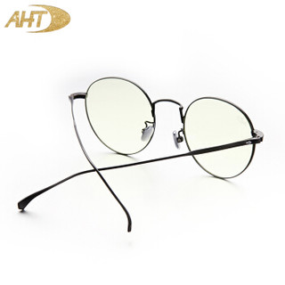 AHT复古防蓝光眼镜电脑防辐射护目镜男女电竞眼镜情侣通用平光无度数眼镜