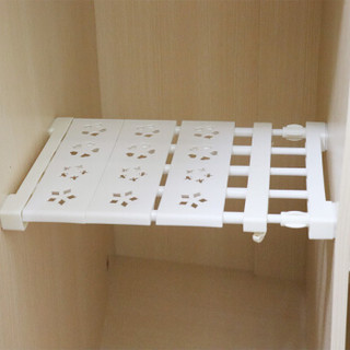 米上 收纳衣柜隔板分层置物架 宿舍衣物收纳神器 可伸缩挡板 白色免打孔36cm  MS021