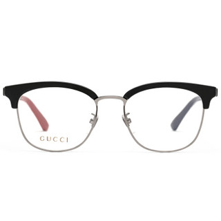 GUCCI 古驰 eyewear 中性款光学镜架 板材光学镜架 GG0409OK-003 黑色镜框 53mm