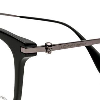 亚历山大·麦昆Alexander McQueen eyewear光学镜架女款 经典方形光学镜架 AM0176O-001 黑色镜框 53mm