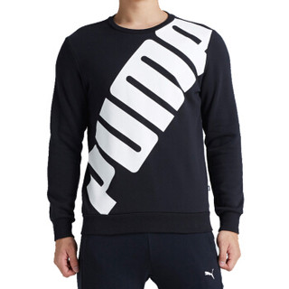 PUMA 彪马 男子 套头衫 OVERSIZE LOGO CREW 针织卫衣 855069 01 黑色 XS码