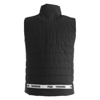 匹克（PEAK)男子棉马甲秋冬新款时尚棉立领保暖运动上衣 DF483011 黑色 X2L码