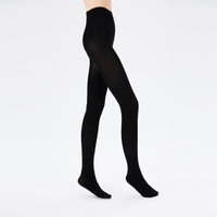 chundu 淳度 秋冬薄款弹力保暖打底裤女连体美腿修身显瘦黑色打底保暖裤女 黑色 均码