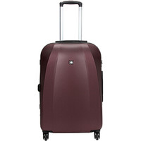 SUISSEWIN 拉杆箱28英寸 PC材质登机箱静音万向轮行李箱 商旅两用旅行箱 SN6104酒红色