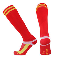 星加坊 足球运动袜子男女袜跑步袜 红色 001R 40-46