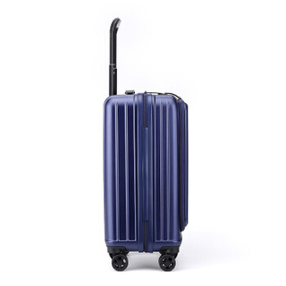 Lenovo 联想 商务出差旅行箱 通用万向轮密码锁登机行李箱休闲旅游登机箱20英寸 蓝色