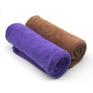 天气不错 高品质超细纤维洗车毛巾 擦车毛巾吸水毛巾 40*40cm两条装 （颜色随机）汽车用品