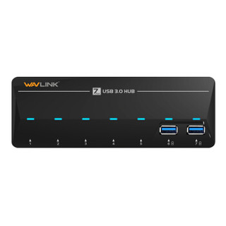 睿因（Wavlink）WL-UH3073D USB3.0分线器 带电源 7口HUB集线器 高速扩展一拖七