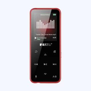 锐族（RUIZU）X16 8G 红色 蓝牙外放触摸MP3 MP4无损音乐播放器 学生款P4 便携式随身听 小说 录音器