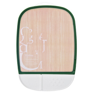 奥美优 多功能砧板 婴儿宝宝辅食案板家用长方形塑料厨房切菜板 绿色 AMY1603