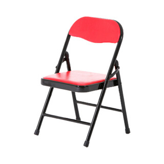 鲸伦（KINGRUNNING）家用折叠椅 靠背椅 儿童简约折叠凳 陪护椅 休闲椅 粉色