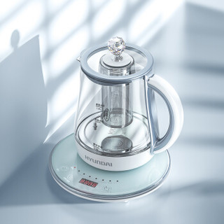 现代（HYUNDAI）养生壶燕窝壶 加厚玻璃电水壶 多功能全自动花茶壶煮茶器电热水壶 QC-YS1208