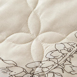 北极绒 全棉床裙加厚床罩夹棉 纯棉床单床垫套 防滑床垫保护套被单 似水流年 夹棉 1.5米床